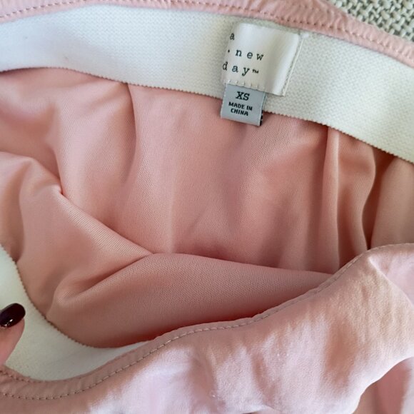 A New Day Pink Mid Rise Satin Slip Skirt | Size XS - Picture 5 of 5